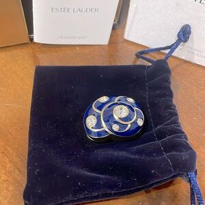 ESTEE LAUDER SOLID PERFUME COMPACT 2007 GLISTENING SNAIL WHITE LINEN MIB